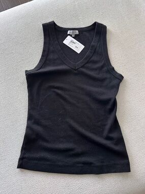 Michael Stars Black V Neck Tank Top Size M - with tags